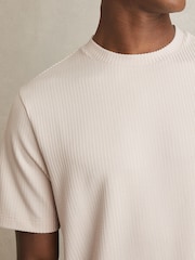 Reiss Argon Oversized Textured T-Shirt - Image 4 of 6