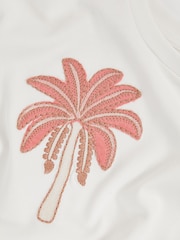 Reiss Palmer Cotton Palm Tree Cropped T-Shirt - Imagen 4 de 4