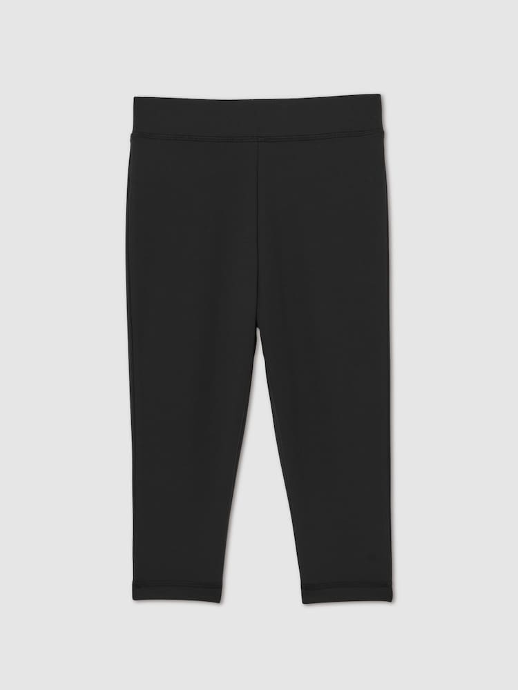Reiss Black Raye Three-Quarter Length Leggings - Image 2 of 4
