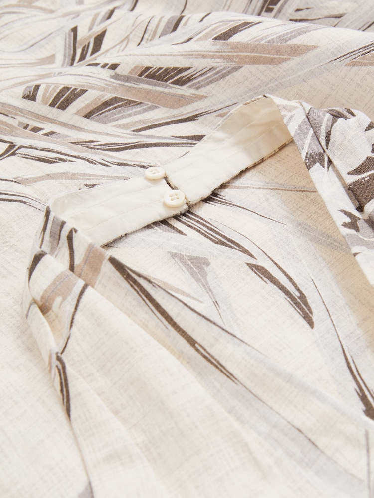 reiss carla linen halter dress REISS - Carla Palm-Print Linen Midi Dress