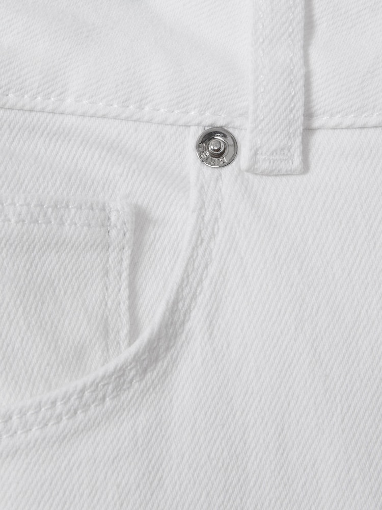 Reiss White Selin Mid Rise Straight Leg Jeans - Image 6 of 6