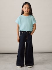 Reiss Blue Marah Oversized Cotton-Blend T-Shirt - Image 3 of 5