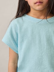 Reiss Blue Marah Oversized Cotton-Blend T-Shirt - Image 4 of 5