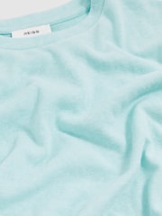 Reiss Blue Marah Oversized Cotton-Blend T-Shirt - Image 5 of 5