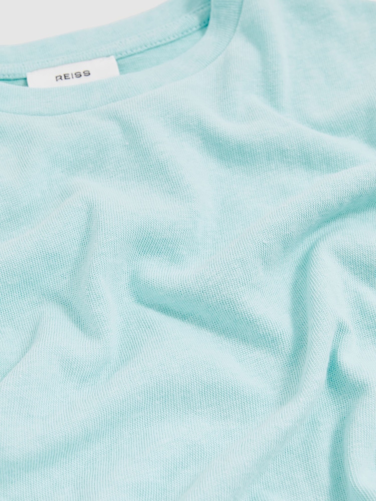 Reiss Blue Marah Oversized Cotton-Blend T-Shirt - Image 5 of 5