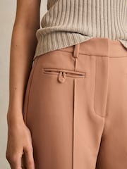 Reiss Tan Abbey Petite Welt Pocket Flared Trousers - Image 5 of 7