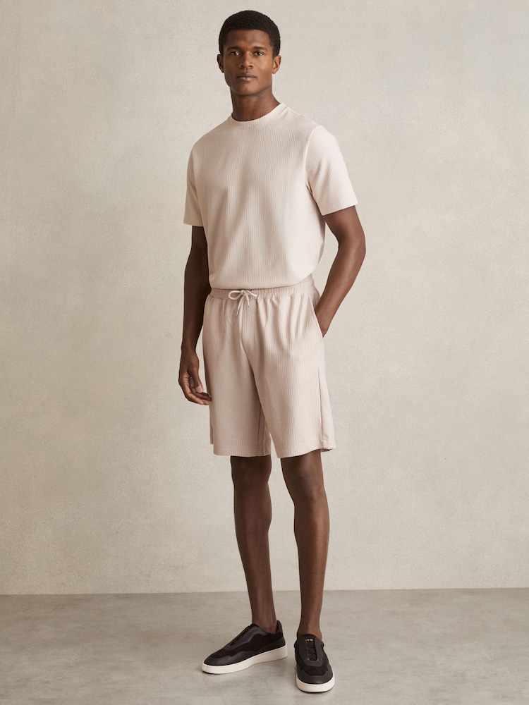 Reiss Zano Short en maille texturée - Image 1 of 5