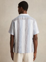 Reiss Beldi Stripe Cuban Collar Shirt - صورة 5 من 6