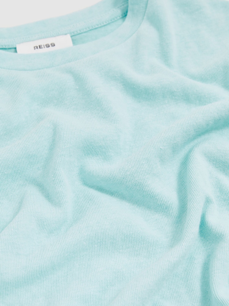 Reiss Blue Marah Oversized Cotton-Blend T-Shirt - Image 5 of 5