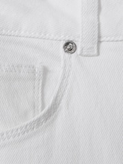 Reiss White Selin Petite Mid Rise Straight Leg Jeans - Image 6 of 7