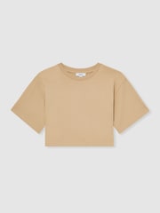 Arena - Reiss Alex Cotton Cropped Oversize T-Shirt - Imagen 2 de 4