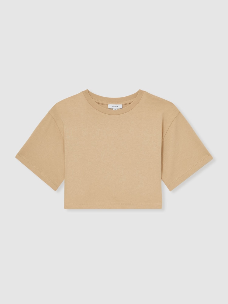 Arena - Reiss Alex Cotton Cropped Oversize T-Shirt - Imagen 2 de 4