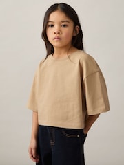 Arena - Reiss Alex Cotton Cropped Oversize T-Shirt - Imagen 3 de 4