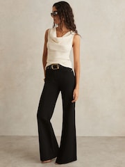 Reiss Ivory Lyra Ribbed Cowl-Neck Vest - Image 3 of 6