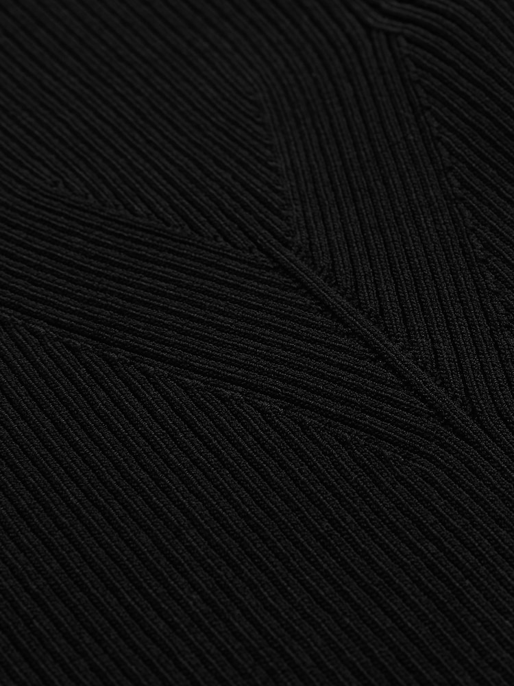 Reiss Black Sandy McLaren F1 Team Cut-Out Knit Crop Top - Image 7 of 7
