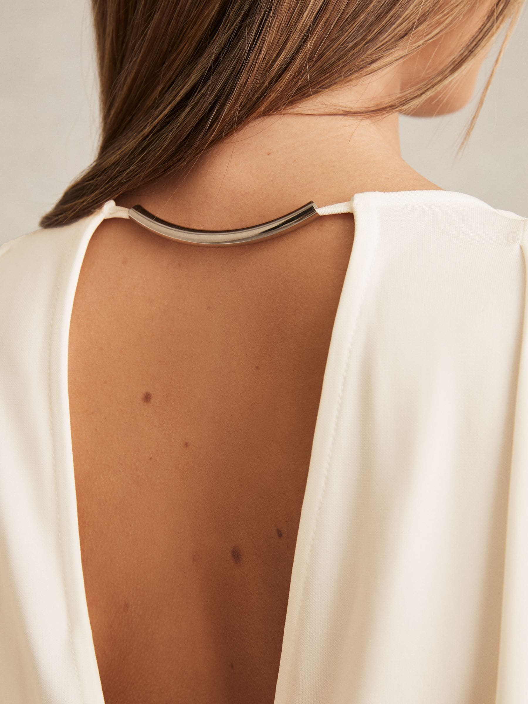 【REISS】UK発 Milena ジャージー ドレープ ボディコン ドレス Buy Reiss Ivory Milena Jersey Draped Bodycon Maxi Dress from