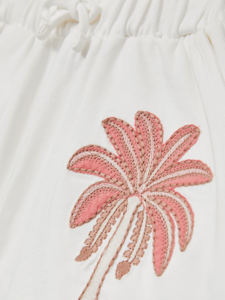 Reiss Palmer Cotton Palm Tree Drawstring Shorts - Imagen 4 de 4