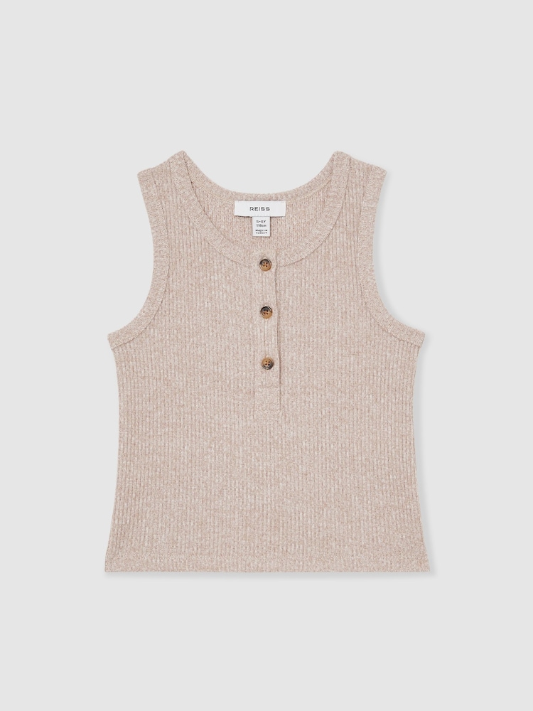 Reiss Erin Rib-Knit Button-Placket Vest - Imagen 2 de 4