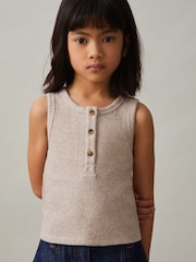 Reiss Erin Rib-Knit Button-Placket Vest - Imagen 3 de 4