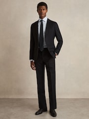 Reiss Blue Stripe Remote Bengal Cotton-Satin Bengal-Stripe Shirt - Image 4 of 7