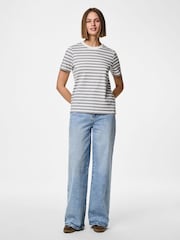 Gris - PIECES 2 Pack T-Shirts Stripe And Plain - Imagen 7 de 7