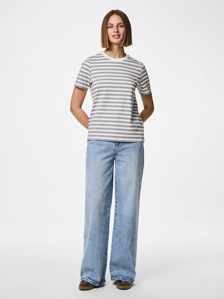 Gris - PIECES 2 Pack T-Shirts Stripe And Plain - Imagen 7 de 7