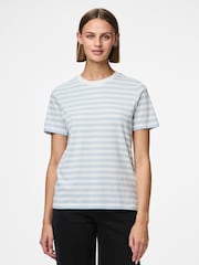 Blanco - PIECES 2 Pack T-Shirts Stripe And Plain - Imagen 2 de 7