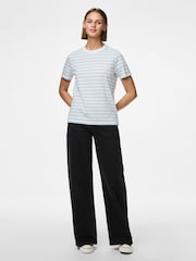 Blanco - PIECES 2 Pack T-Shirts Stripe And Plain - Imagen 3 de 7