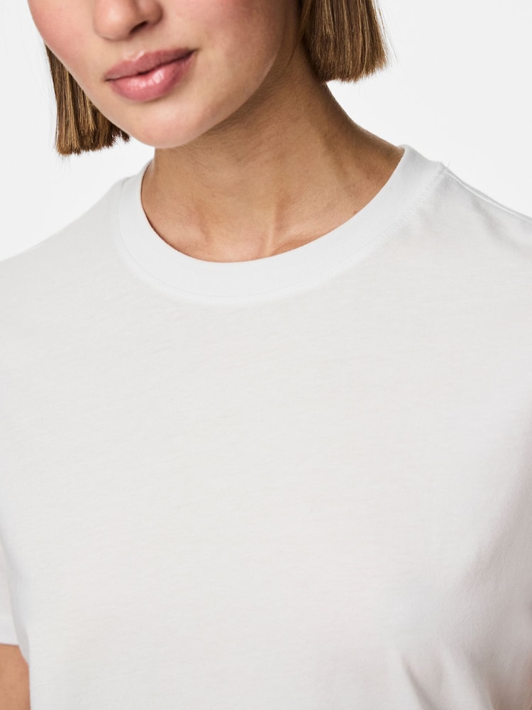 PIECES White 2 Pack T-Shirts Stripe And Plain - Image 6 of 7