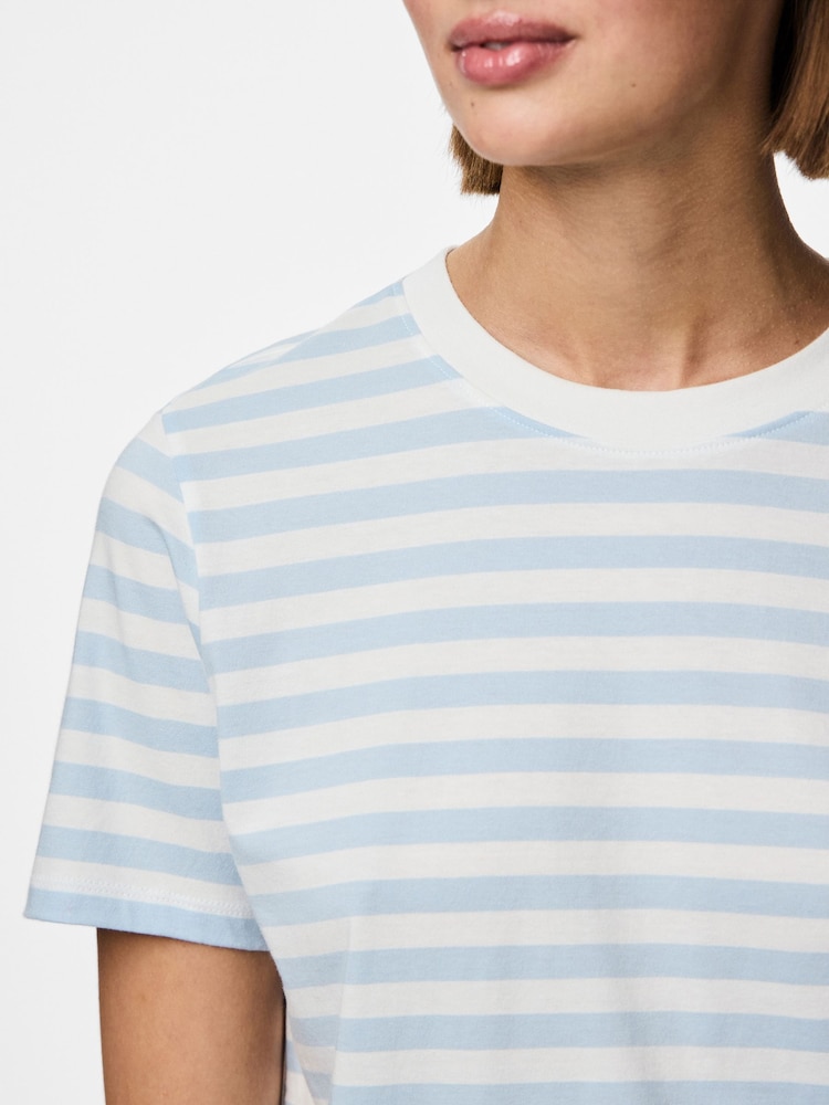 Blanco - PIECES 2 Pack T-Shirts Stripe And Plain - Imagen 7 de 7
