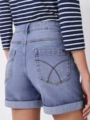 Crew Clothing Blue Cotton Denim Shorts - Image 3 of 5