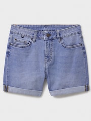 Crew Clothing Blue Cotton Denim Shorts - Image 5 of 5