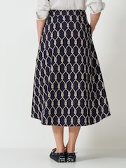 Crew Clothing Blue Gabby Cotton Skirt - Image 2 of 5