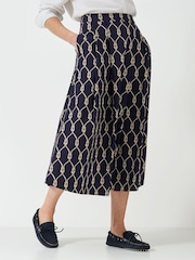 Crew Clothing Blue Gabby Cotton Skirt - Image 3 of 5
