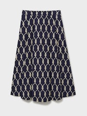 Crew Clothing Blue Gabby Cotton Skirt - Image 5 of 5