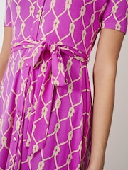 Crew Clothing Pink Emma Jersey Shirt Dress - Image 7 of 8