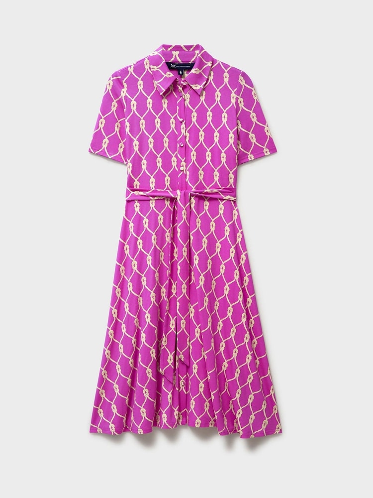 Crew Clothing Pink Emma Jersey Shirt Dress - Image 8 of 8