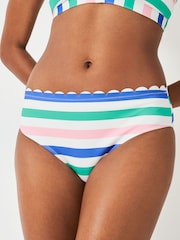 Crew Clothing Company Blue Scalloped Bikini Bottoms - Image 1 of 5
