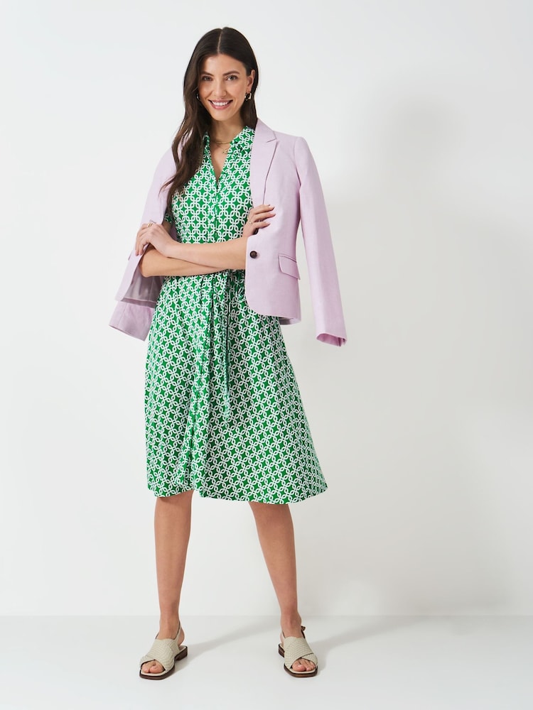Crew Clothing Green Emma Jersey Shirt Dress - Image 2 of 5