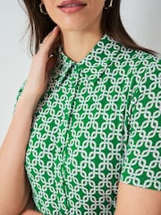 Crew Clothing Green Emma Jersey Shirt Dress - Image 4 of 5