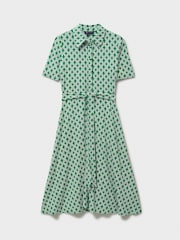 Crew Clothing Green Emma Jersey Shirt Dress - Image 5 of 5