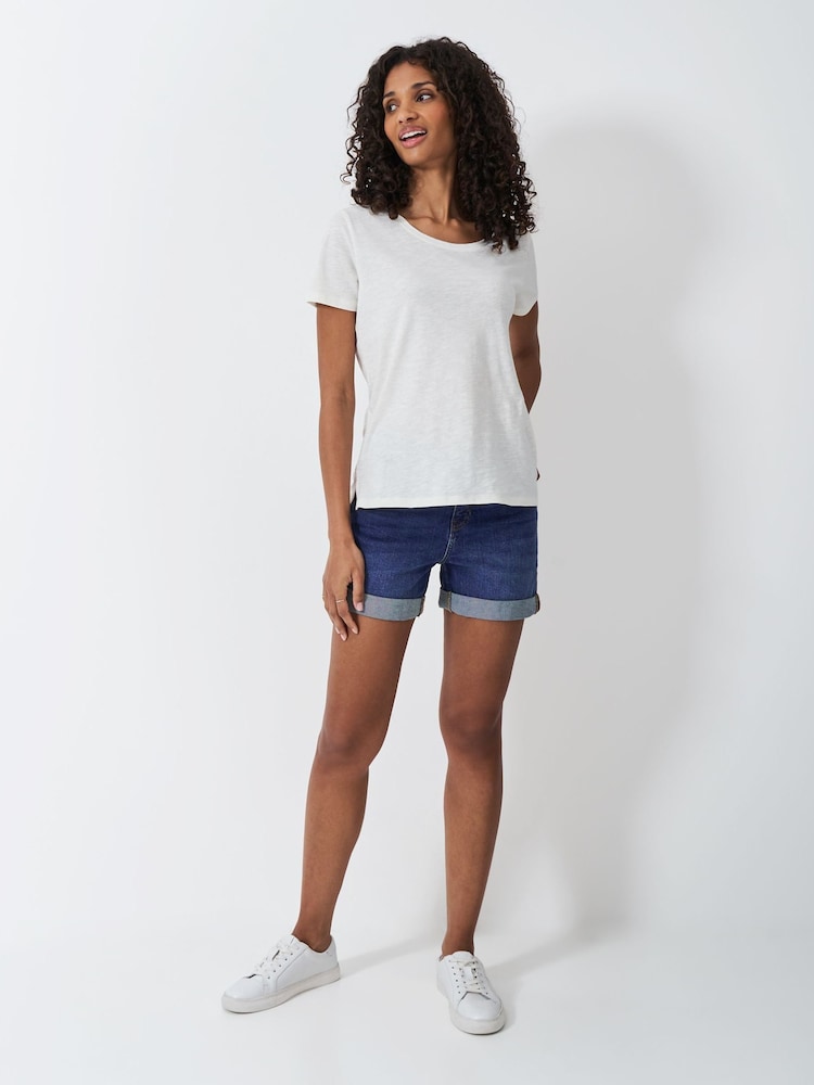 Crew Clothing Blue Cotton Denim Shorts - Image 1 of 5