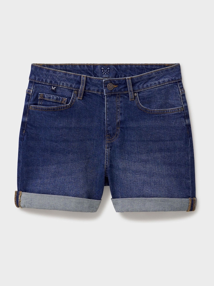 Crew Clothing Blue Cotton Denim Shorts - Image 5 of 5