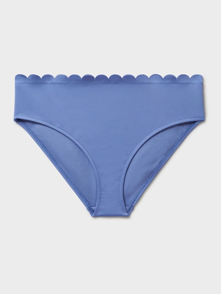Crew Clothing Company Blue Scalloped Bikini Bottoms - Image 5 of 5