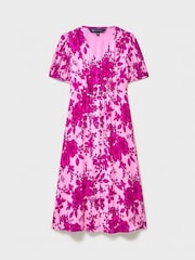 Crew Clothing Pink Lola Short-Sleeved Tea Dress - Image 5 of 5