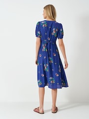 Crew Clothing Blue Lola Short-Sleeved Tea Dress - Image 2 of 5