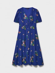 Crew Clothing Blue Lola Short-Sleeved Tea Dress - Image 5 of 5