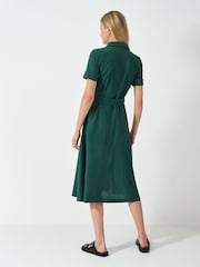 Crew Clothing Blue Ava Linen-Blend Shirt Dress - Image 2 of 5