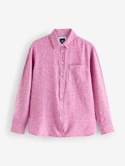 Crew Clothing Company Purple Linen Blend Shirt - Image 1 of 1