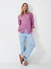 Crew Clothing Company Purple Linen Blend Shirt - Image 3 of 5